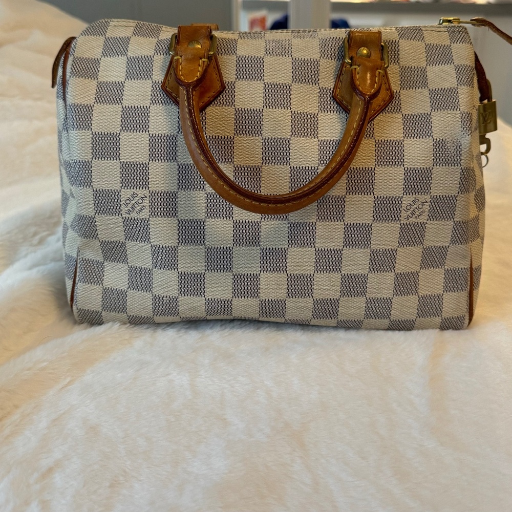 Speedy 30 Damier Azur Canvas - Picture 1 of 8